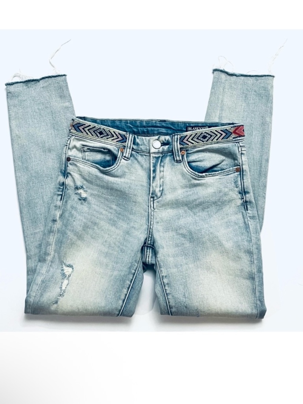 Blank NYC The Reade Crop Beaded Waist Jeans